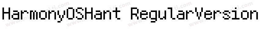 HarmonyOSHant RegularVersion 1000字体转换